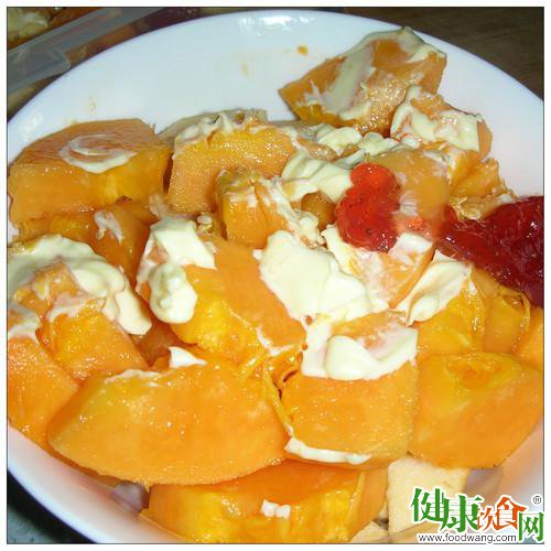 今日美食:红薯南瓜沙拉